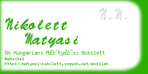 nikolett matyasi business card